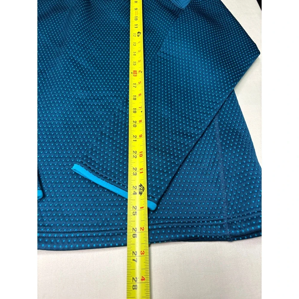 The North Face DotKnit 1/4 Zip Pullover Mens Large Blue NF0A88U6 Circular Design